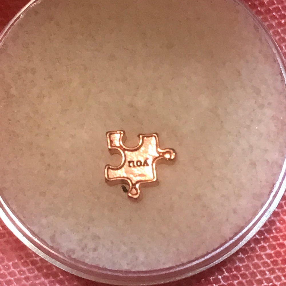 3/$10 Origami Owl Rose Gold Color Puzzle Piece Charm